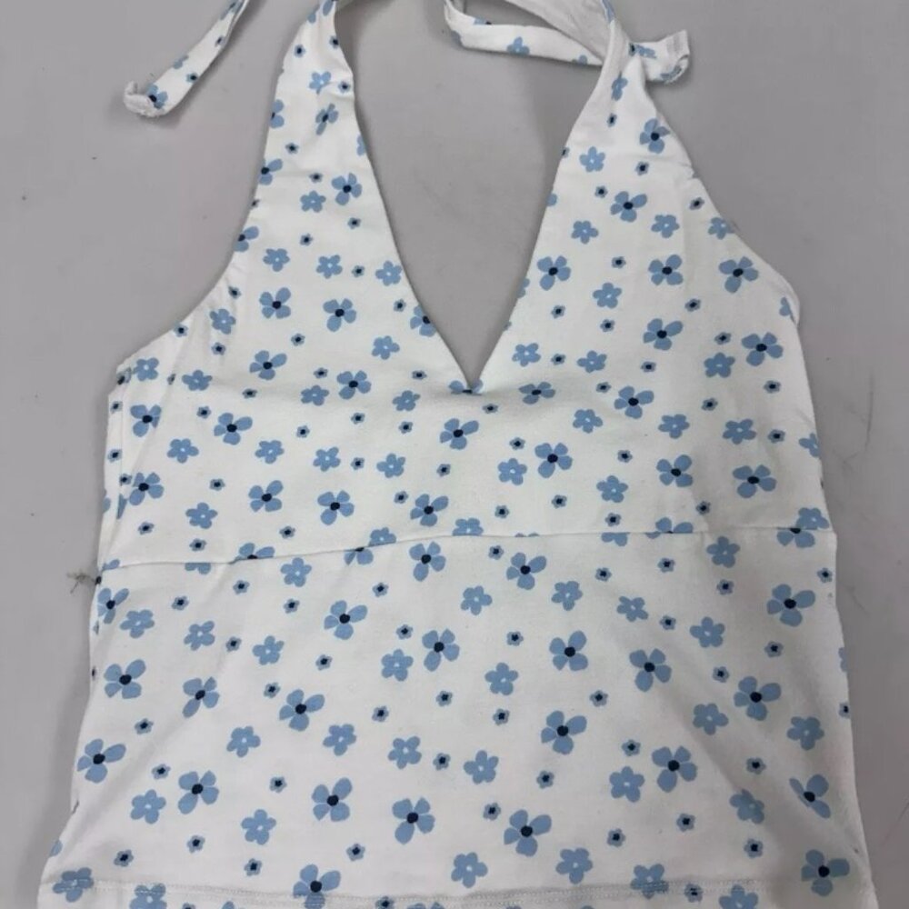 Hollister Women's Floral Print Halter Crop Top Size Small